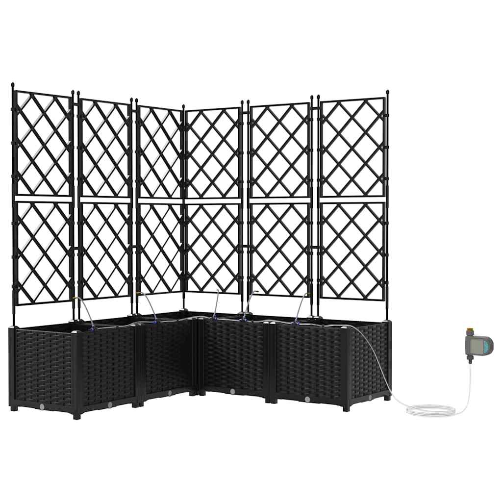 Garten-Pflanzgefäß 4 Stk. Braun 160 x 40 x 22 cm PP