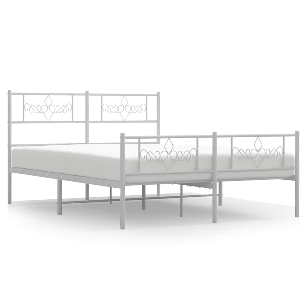 Bettgestell mit Kopfteil Metall Schwarz 100x190 cm
