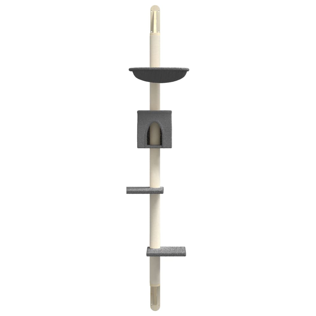 Kratzbaum mit Kratzsäule Wandmontage Creme 187 cm
