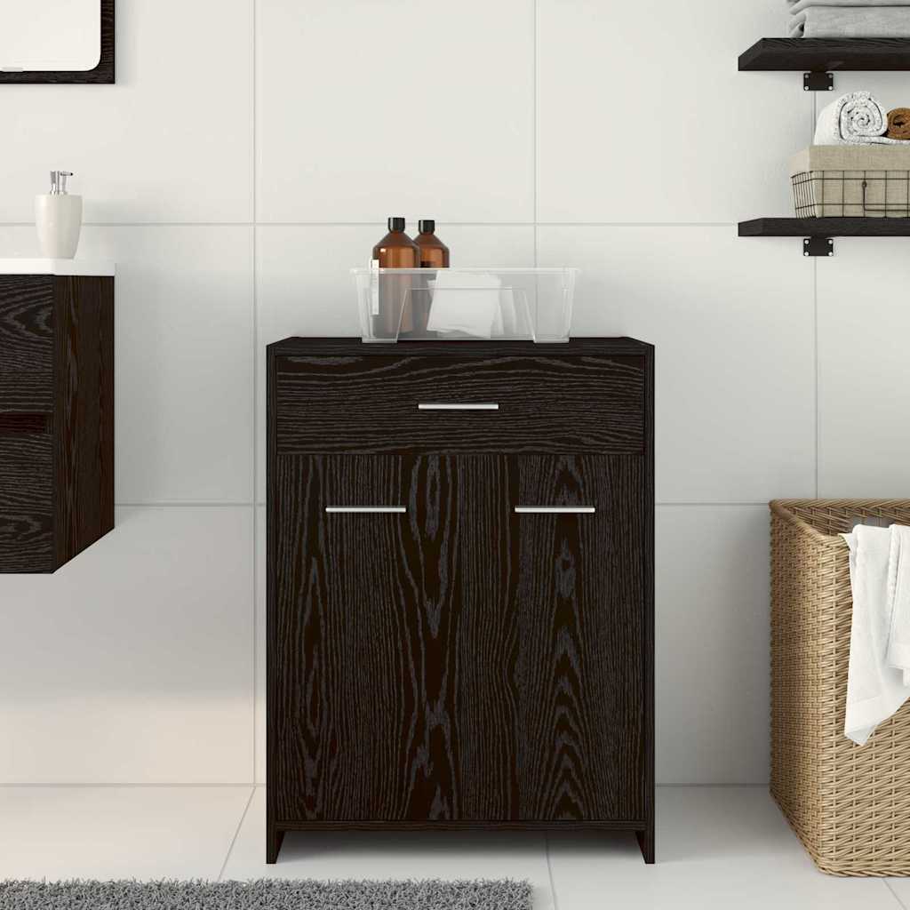 Badezimmerschrank Weiß 60x33x80 cm Holzwerkstoff