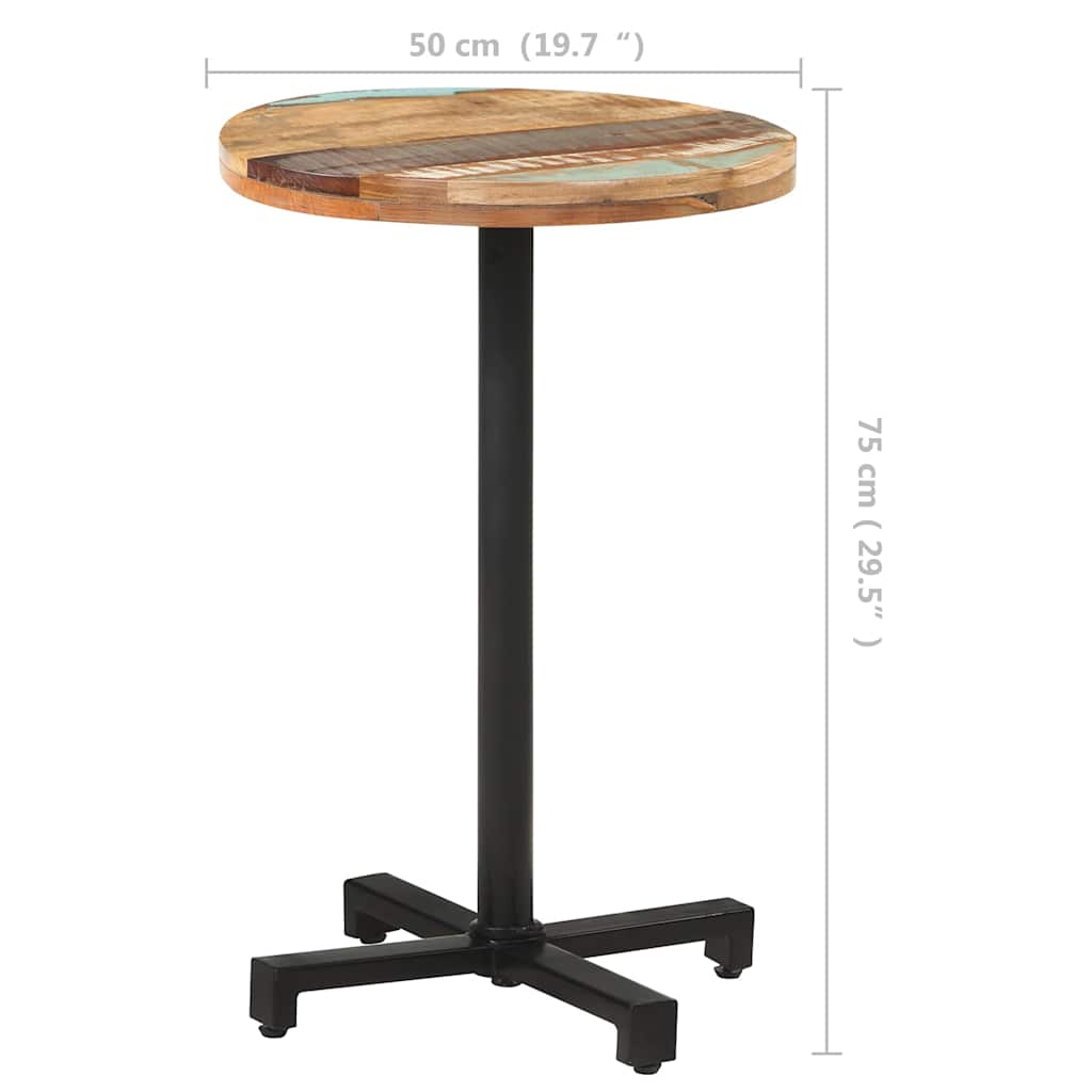 Bistrotisch Rund Ø60x75 cm Raues Mangoholz