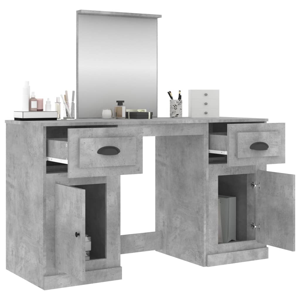 Schminktisch mit Spiegel Weiß 130x50x132,5 cm