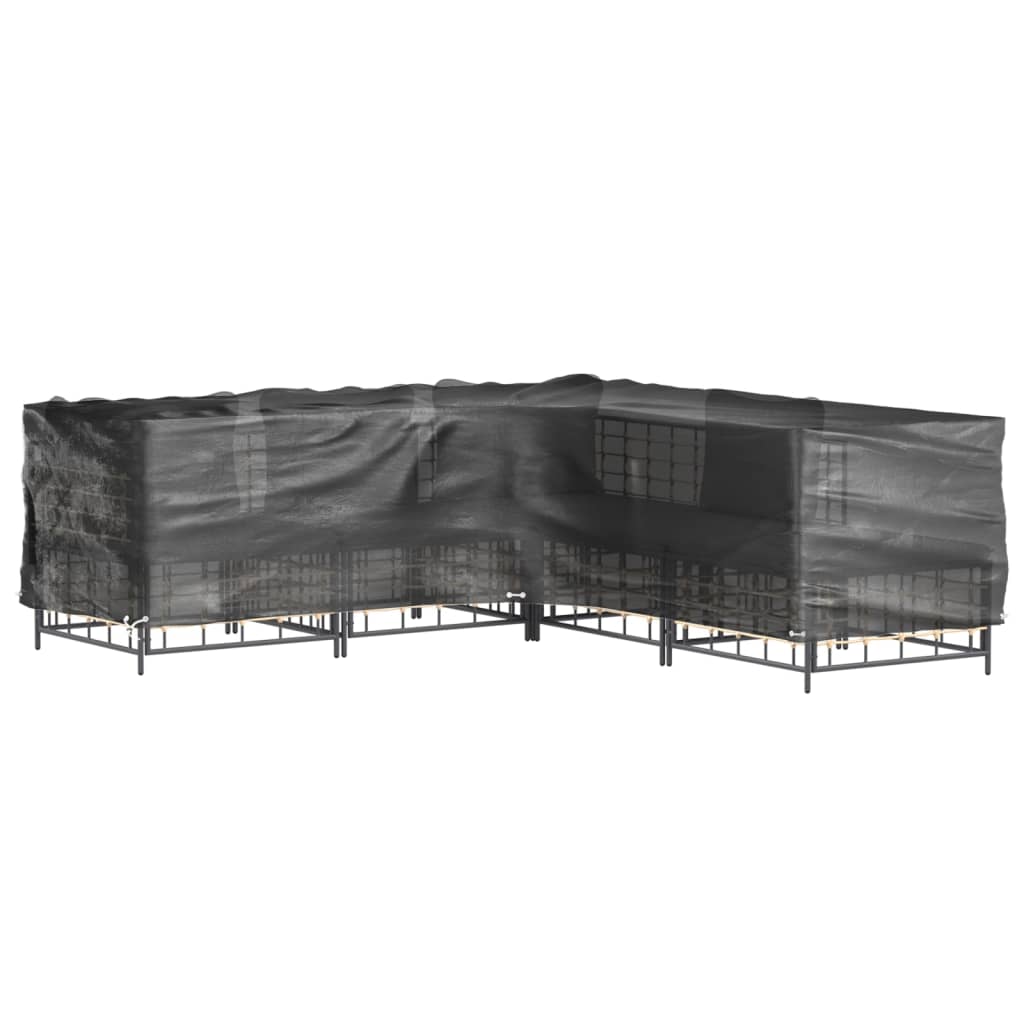 Gartenmöbel-Abdeckungen 2 Stk. L-Form 12 Ösen 250x250x90 cm