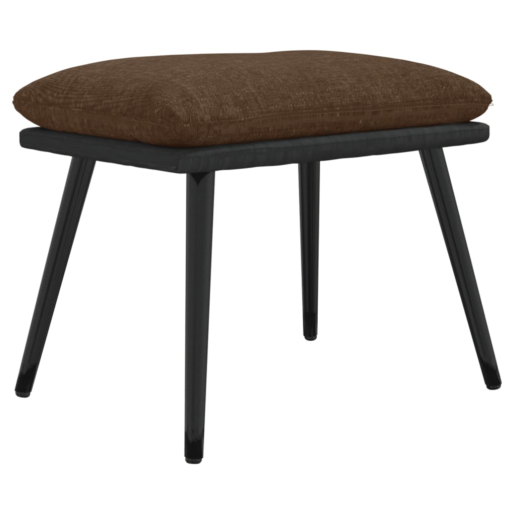 Fußhocker Hellgrau 45x29,5x35 cm Stoff und Kunstleder