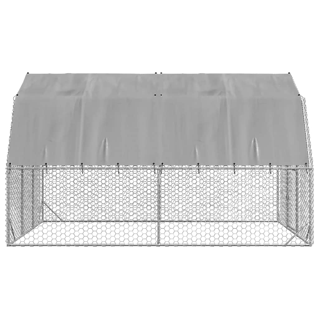 Hühnerstall 2,5x4x2,25 m Verzinkter Stahl