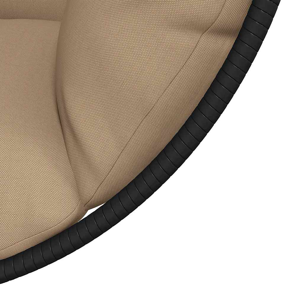 Hängesessel Ei-Design mit Ständer Anthrazit Rattan und Stahl