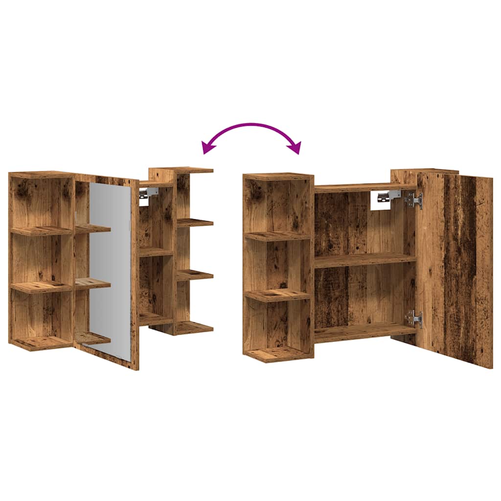 Bad-Spiegelschrank Weiß 80x20,5x64 cm Holzwerkstoff