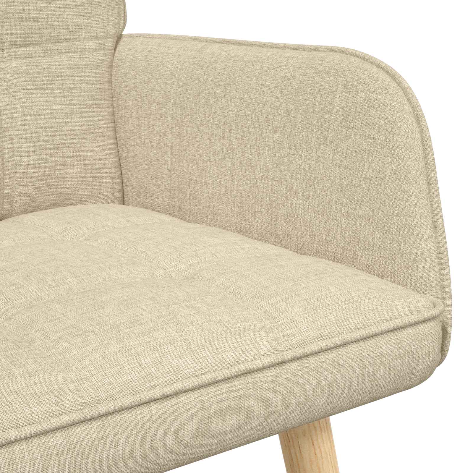 2-Sitzer Sofa Hellgrau 115 x 61 x 87 cm Stoff