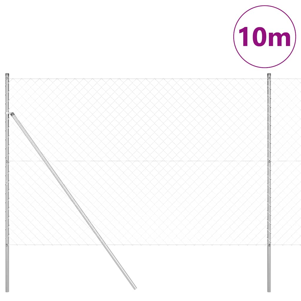 Outdoor Kettenglied-Zaun Erdfixierung 10 x 0,4 m Grün Netz