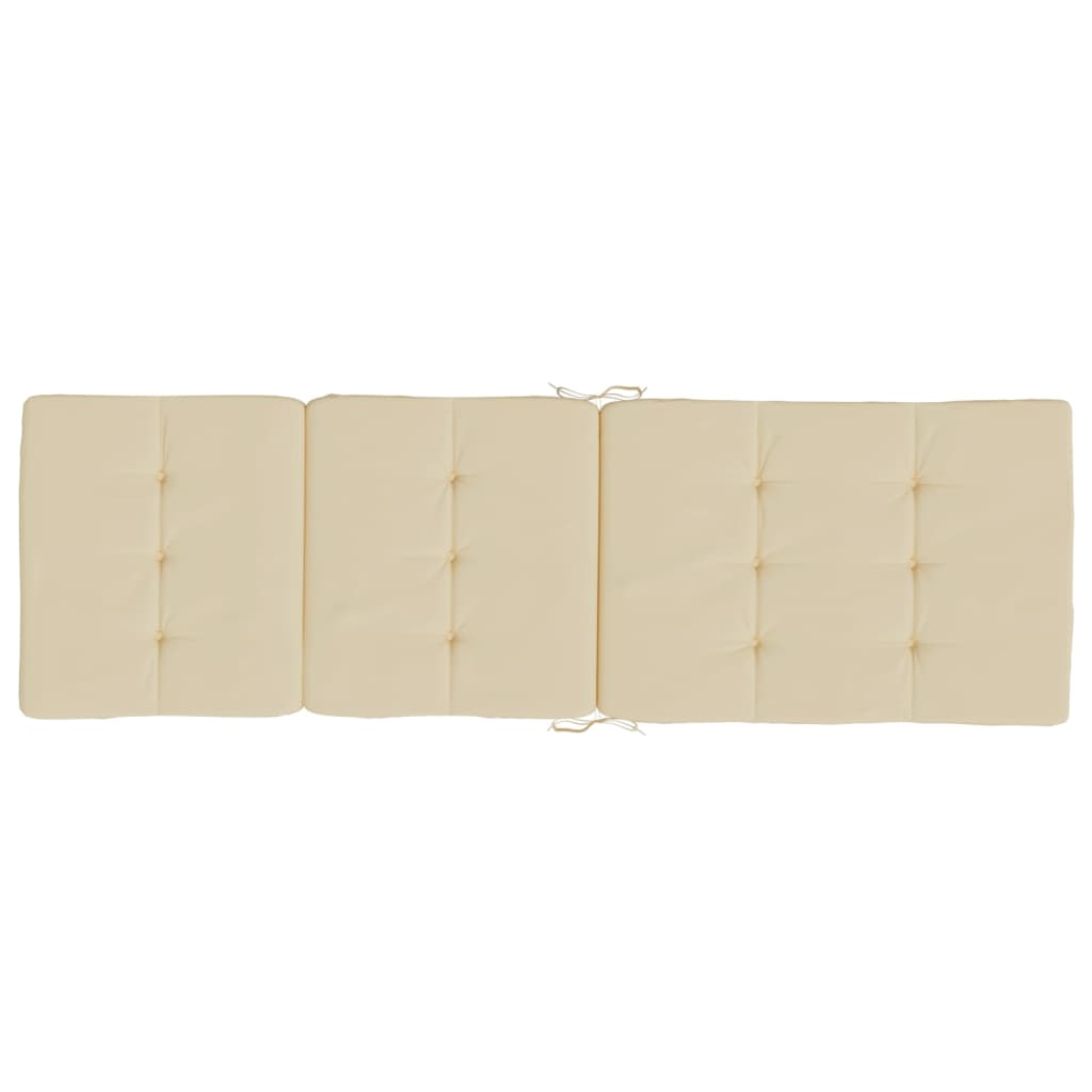 Liegestuhl-Auflagen 2 Stk. Creme Oxford-Gewebe