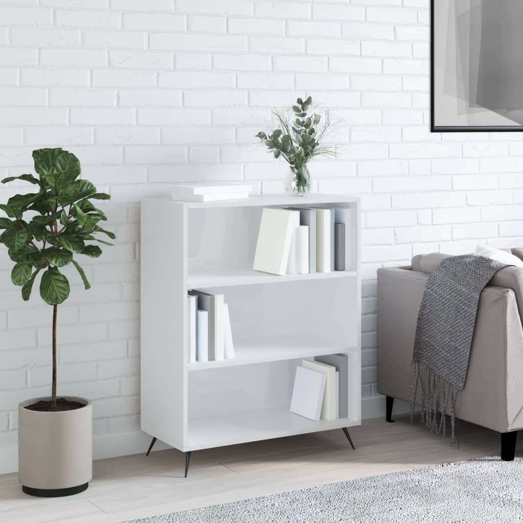 Bücherregal Weiß 69,5x32,5x90 cm Holzwerkstoff