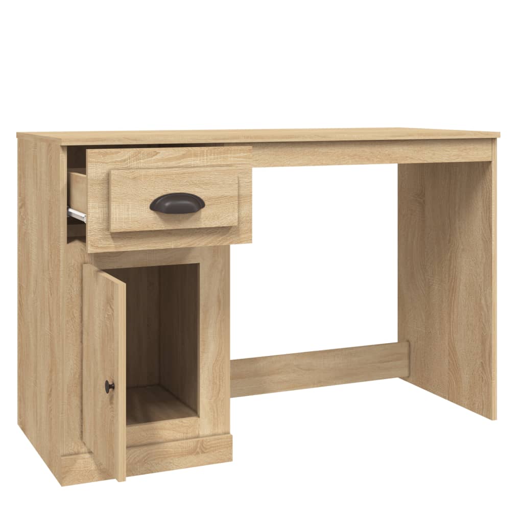 Schreibtisch mit Schublade Weiß 115x50x75 cm Holzwerkstoff