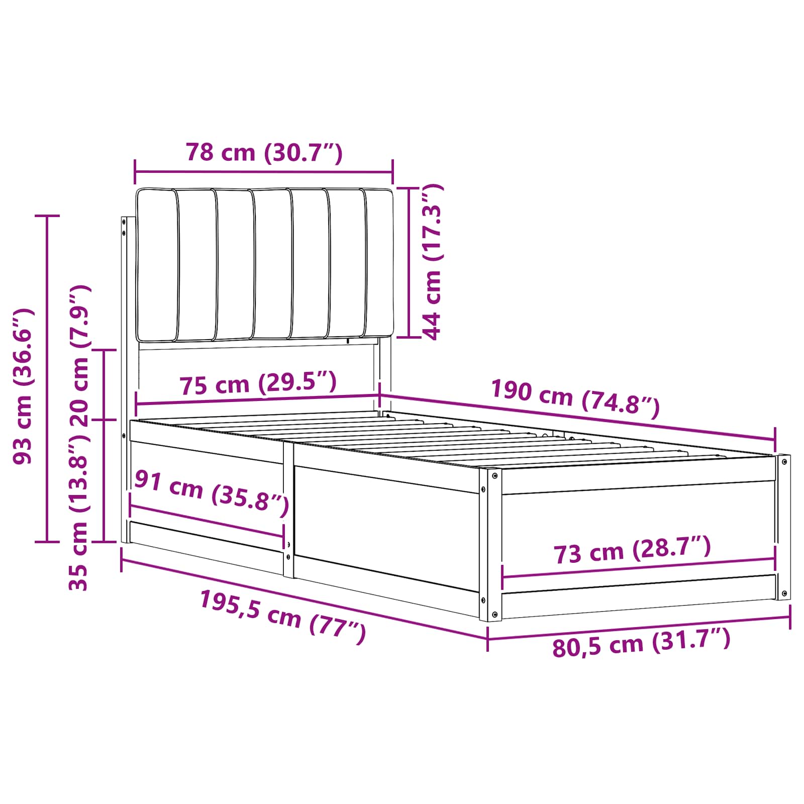 Bettgestell mit gepolstertem Kopfteil Hellgrau 200 x 200 cm