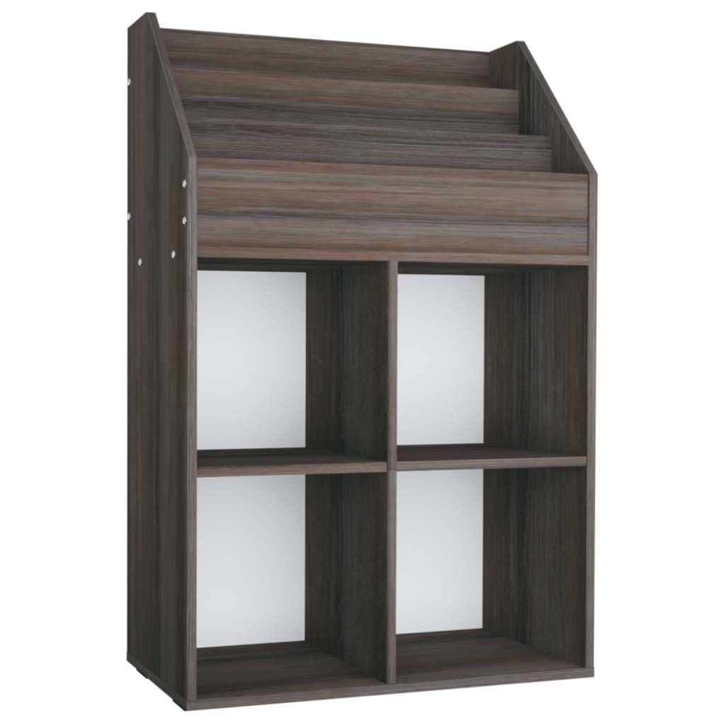 Kinder-Bücherregal Braun Eichen-Optik 71x30x114cm Holzwerkstoff