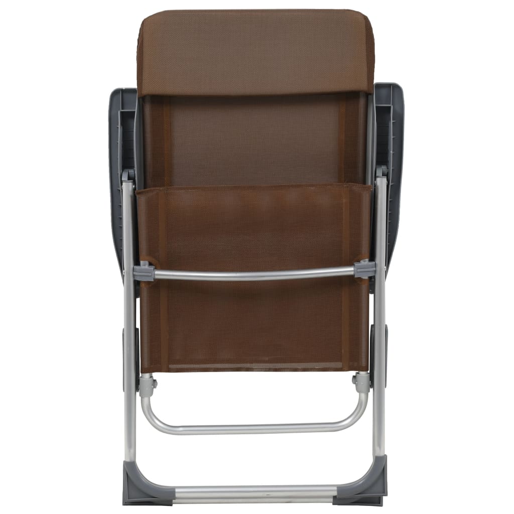 Klappbare Campingstühle 2 Stk. Grau Aluminium