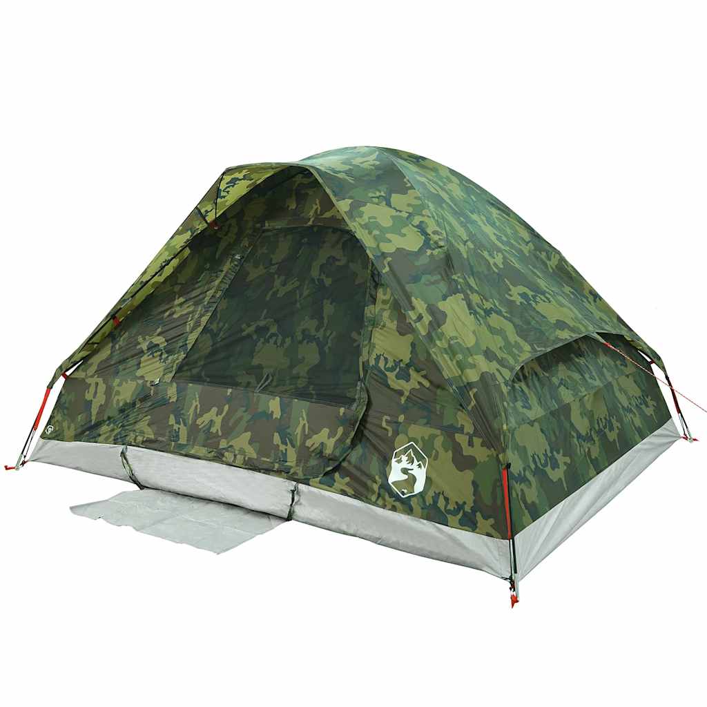 Kuppel-Campingzelt 2 Personen Olivgrün Wasserdicht