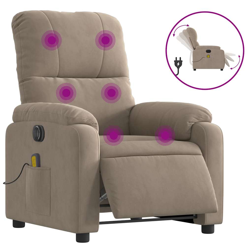 Relaxsessel Elektrisch Braun Mikrofasergewebe