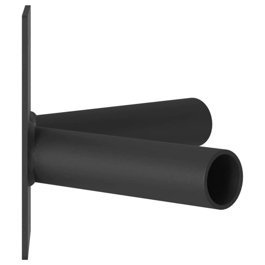 Fahnen Pole Holde Schwarz 10,5 x 7,5 x 0,25 cm Stahl