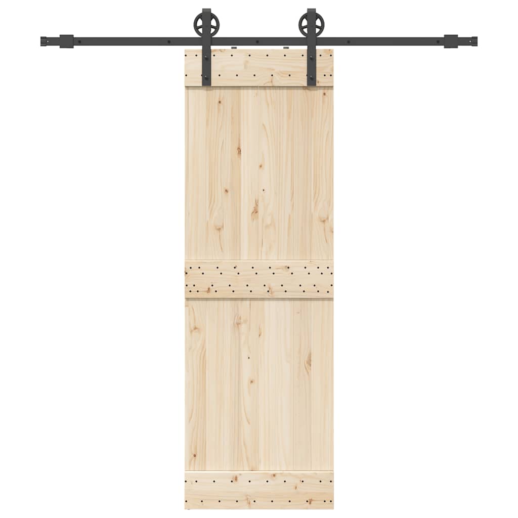 Schiebetürbeschlag-Set 183 cm Stahl Schwarz