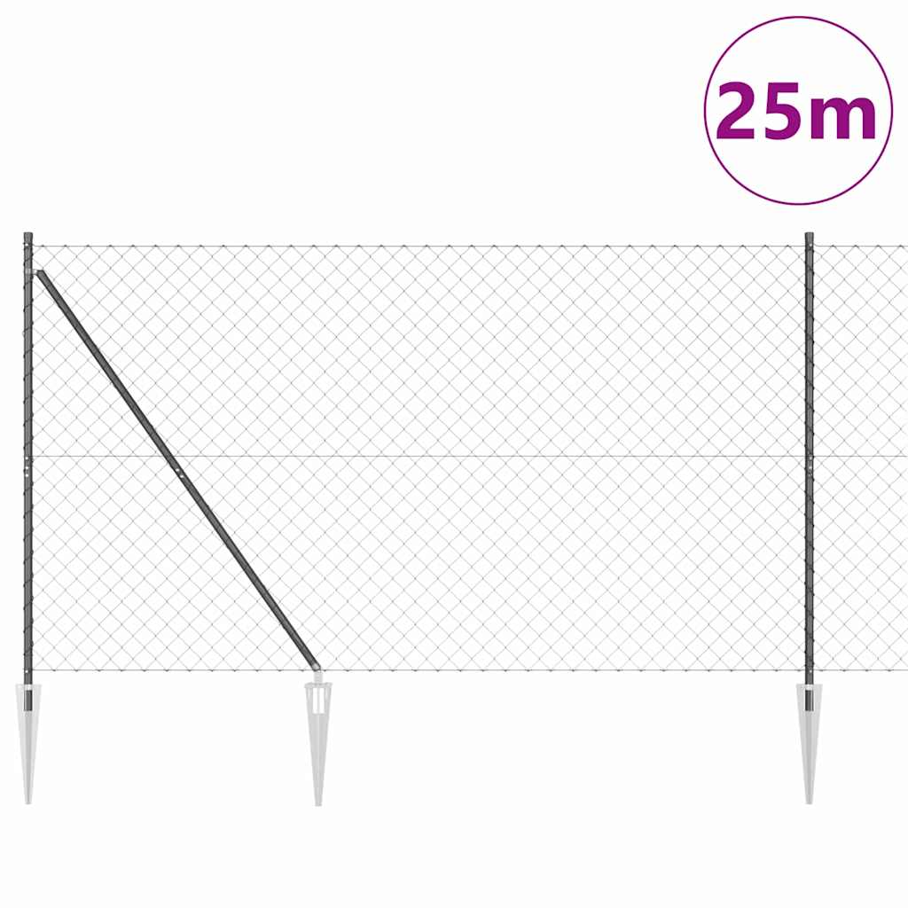 Outdoor Kettenglied-Zaun Erdfixierung 10 x 0,4 m Grün Netz