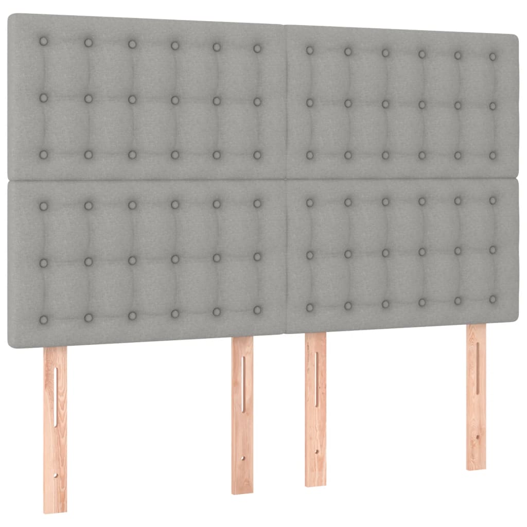 Kopfteil Hellgrau 80x5x118/128 cm Stoff