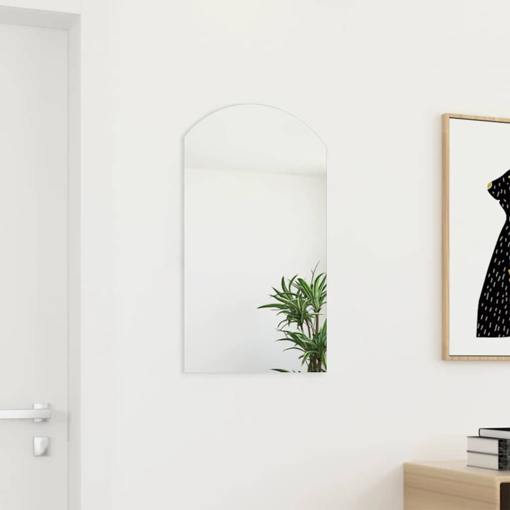 Spiegel mit LED-Leuchten 60x30 cm Glas Oval
