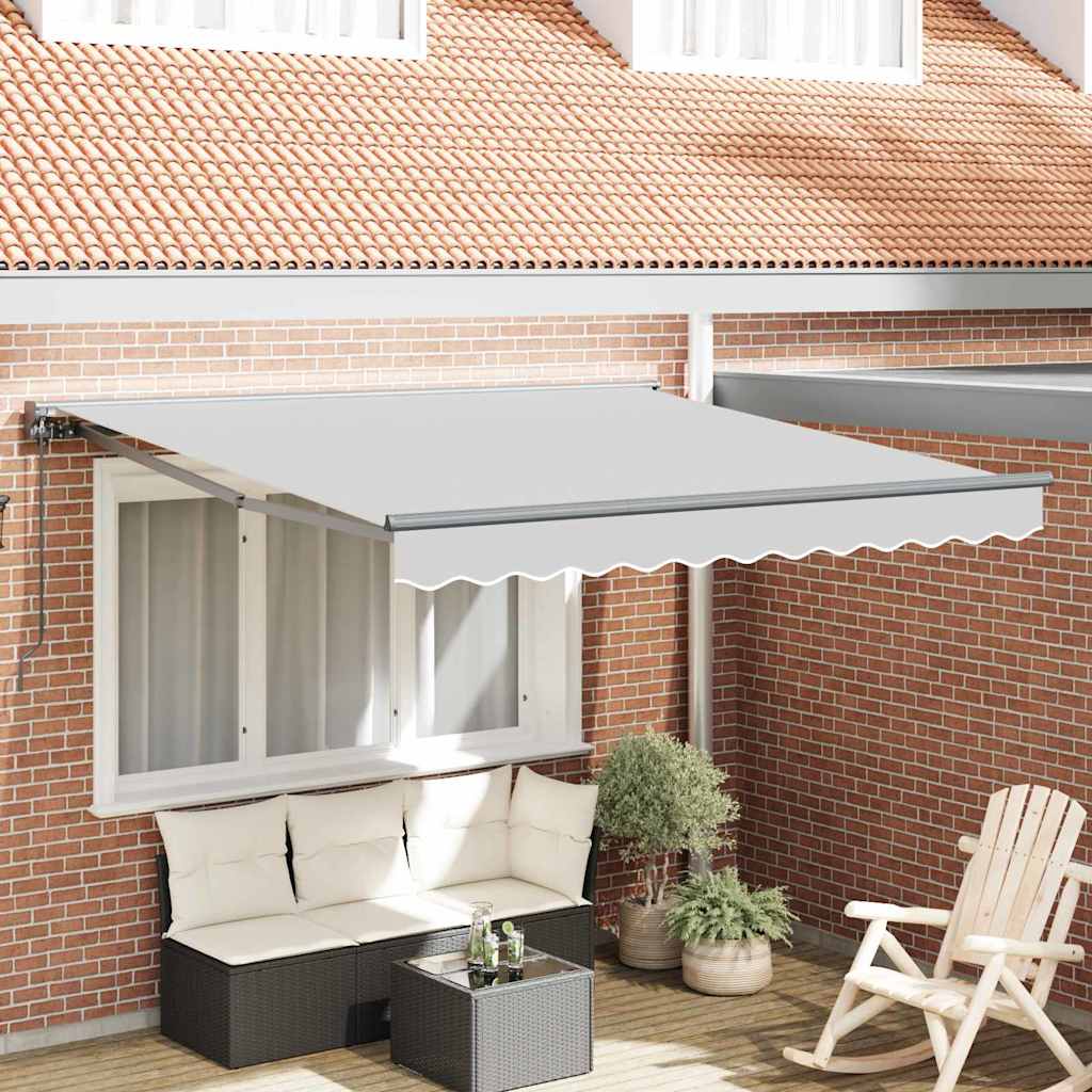 Markisenrahmen Verstellbar Weiß 2,5 x 2 m Stahl