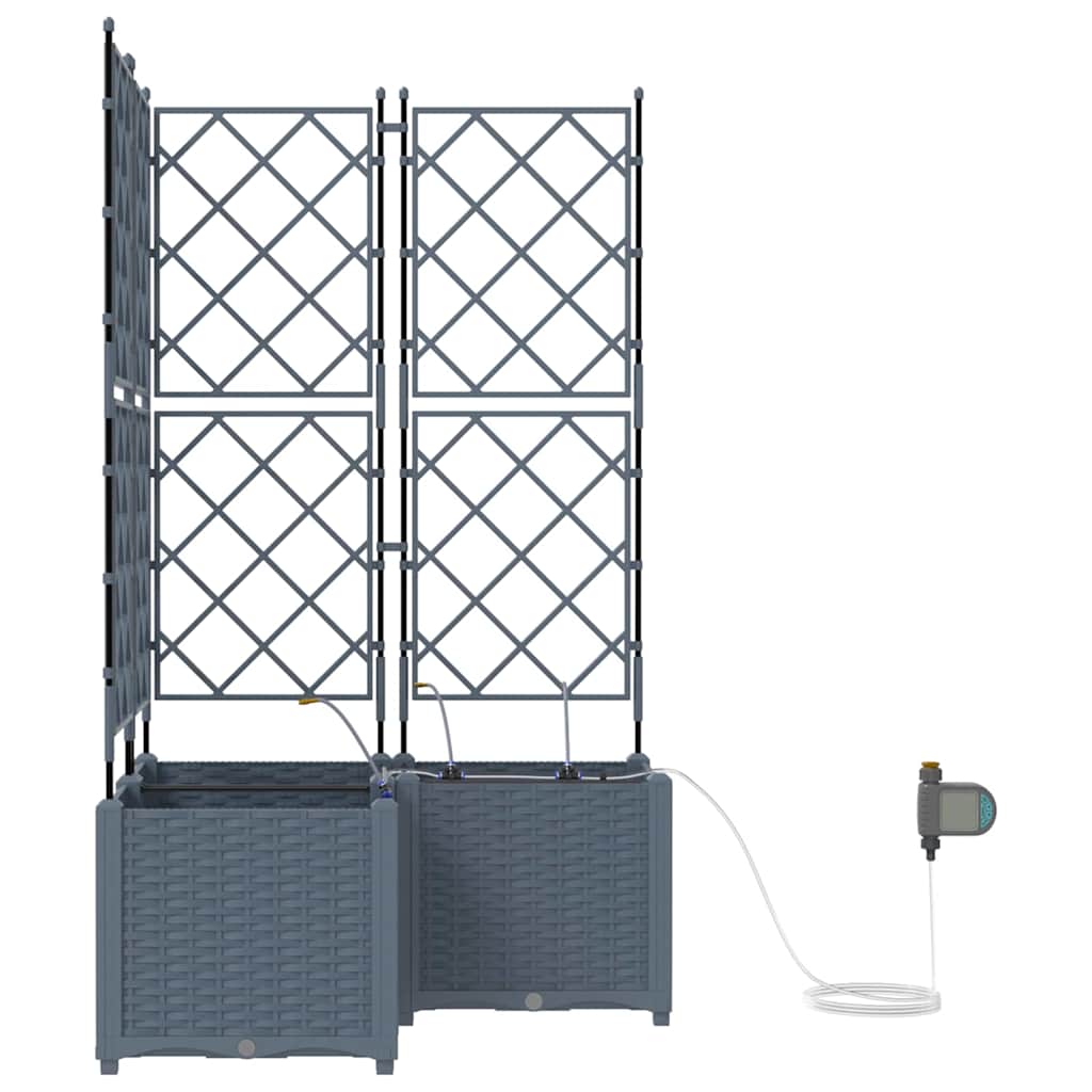 Garten-Pflanzgefäß 4 Stk. Braun 160 x 40 x 22 cm PP