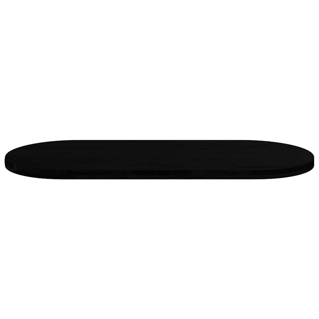 Tischplatte 80x40x2 cm Massivholz Eiche Oval