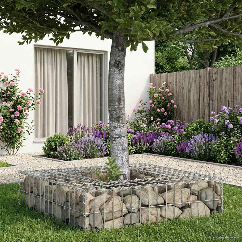 Gabionen Hochbeet Silber