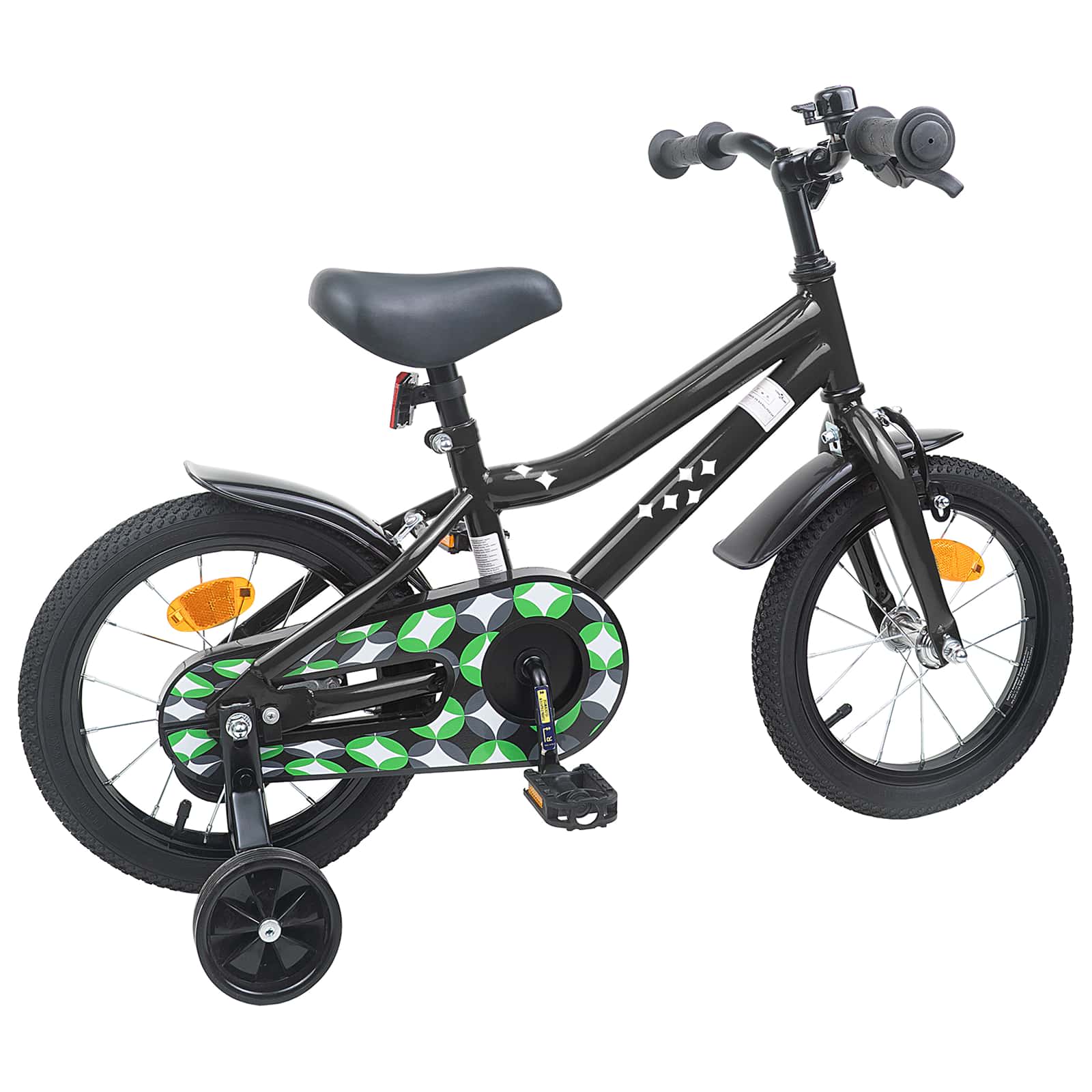 Kinderfahrrad 12 Zoll für 2-4 Jahre alt Schwarz