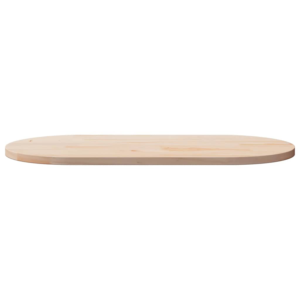 Tischplatte 60x30x2,5 cm Massivholz Kiefer Oval