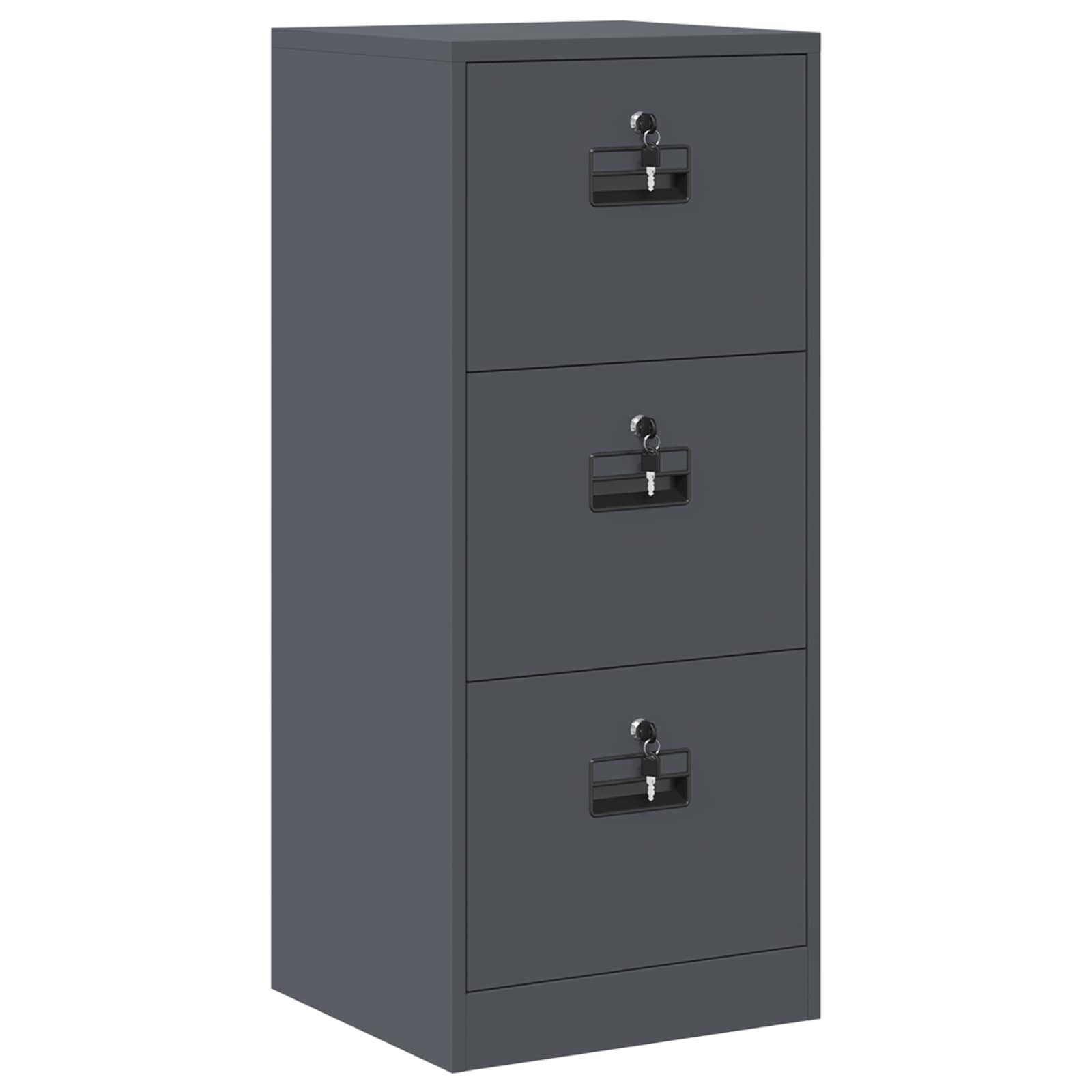 Aktenschrank 2 pcs Schwarz 44 x 50 x 139 cm Kaltgewalzter Stahl