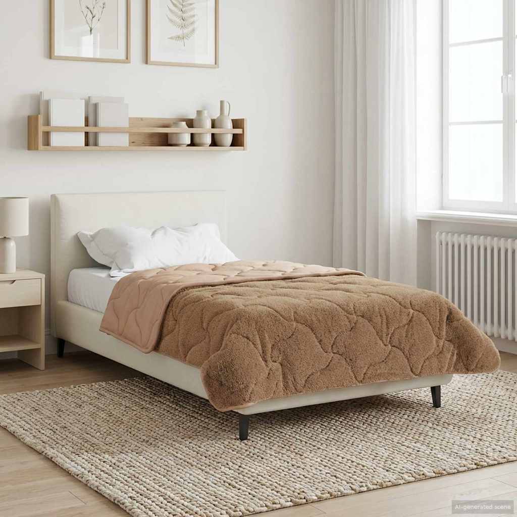 Winterbettdecke Gepolstert Anthrazit 135 x 200 cm