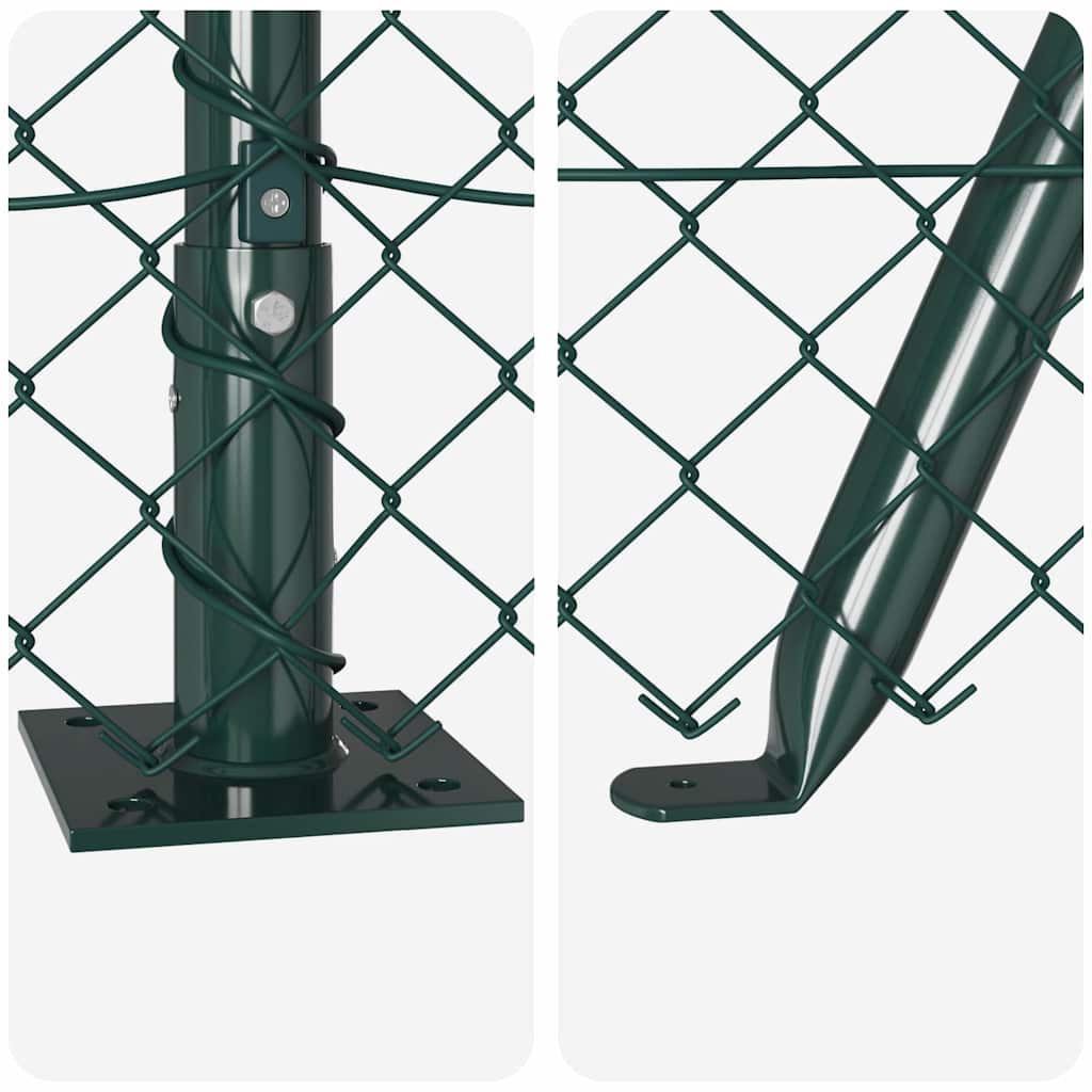 Outdoor Kettenglied-Zaun Erdfixierung 10 x 0,4 m Grün Netz