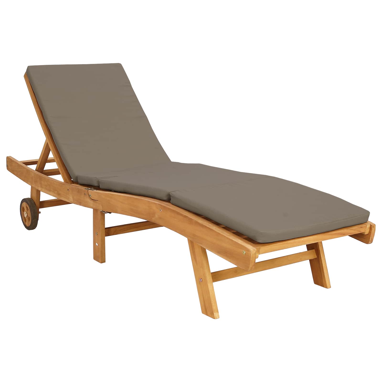 Sonnenliege Braun Massivholz Teak