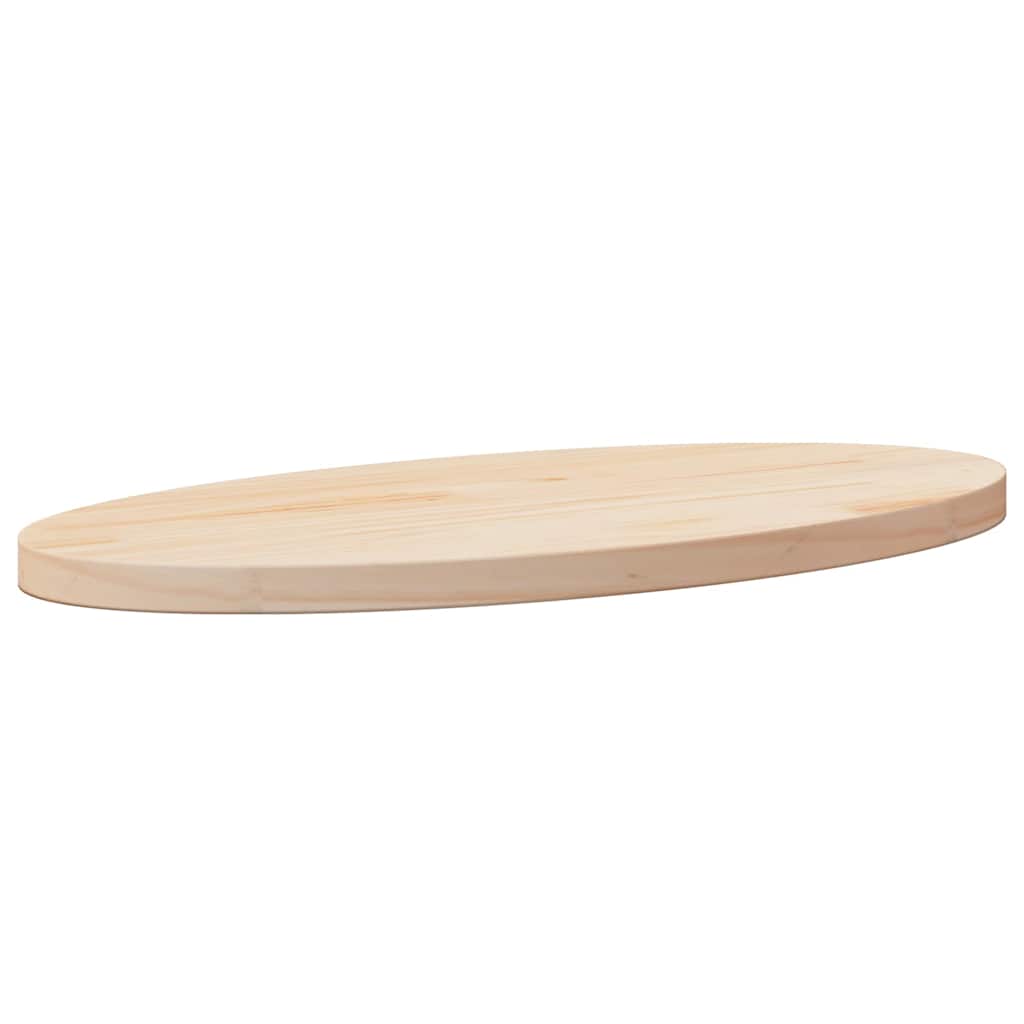 Tischplatte 70x35x2,5 cm Massivholz Kiefer Oval