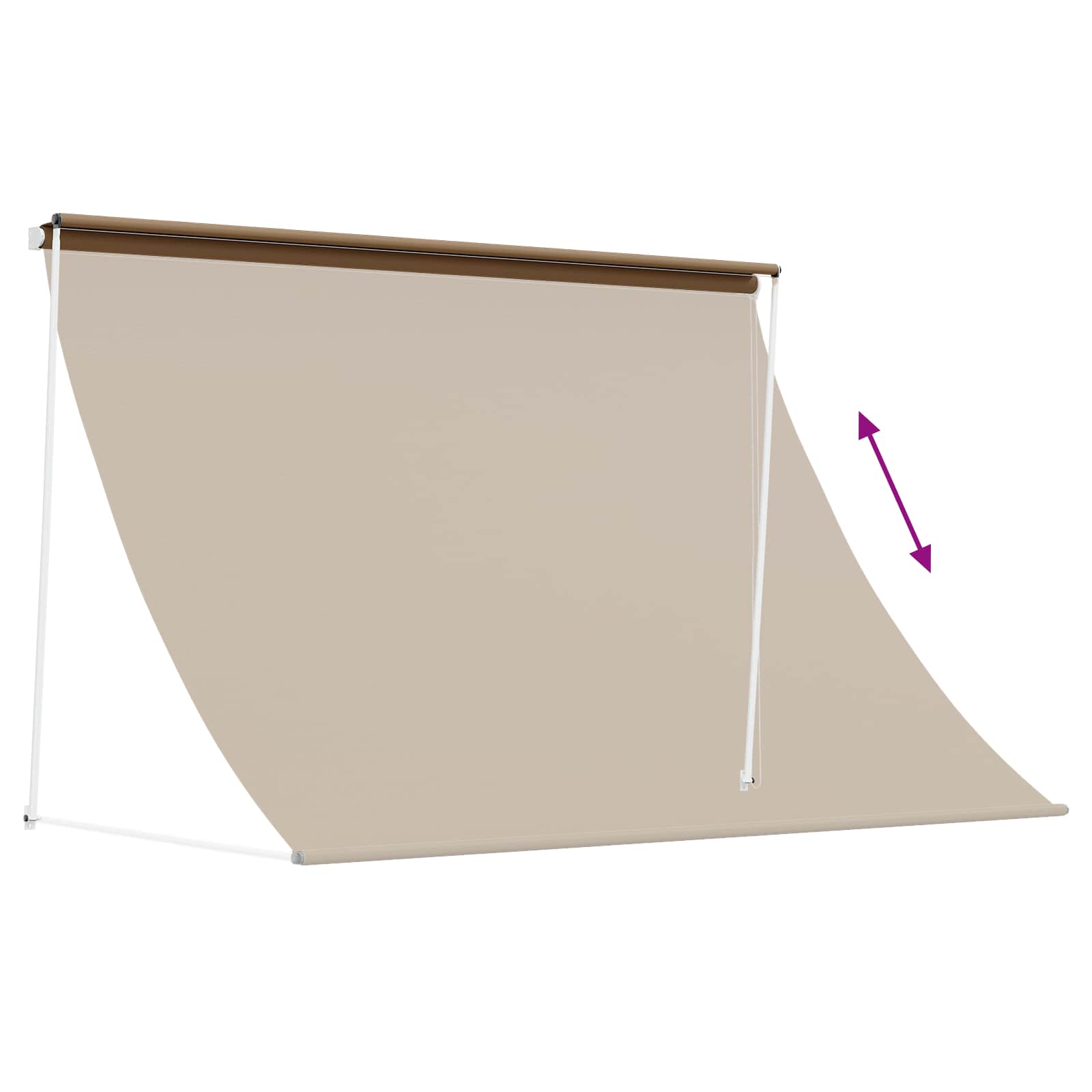 Einziehbare Markise 150×150 cm Blau und Weiß