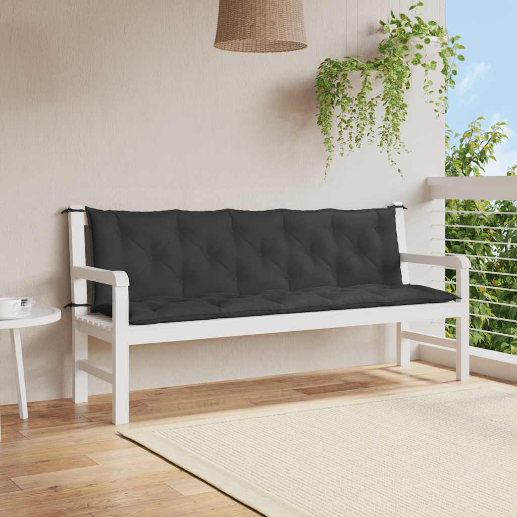 Gartenbank-Auflage Anthrazit 100x(50+50)x7 cm Oxford-Gewebe