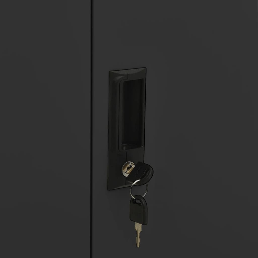 Büroschrank mit Pflanzkasten Anthrazit 90x40x125 cm Stahl