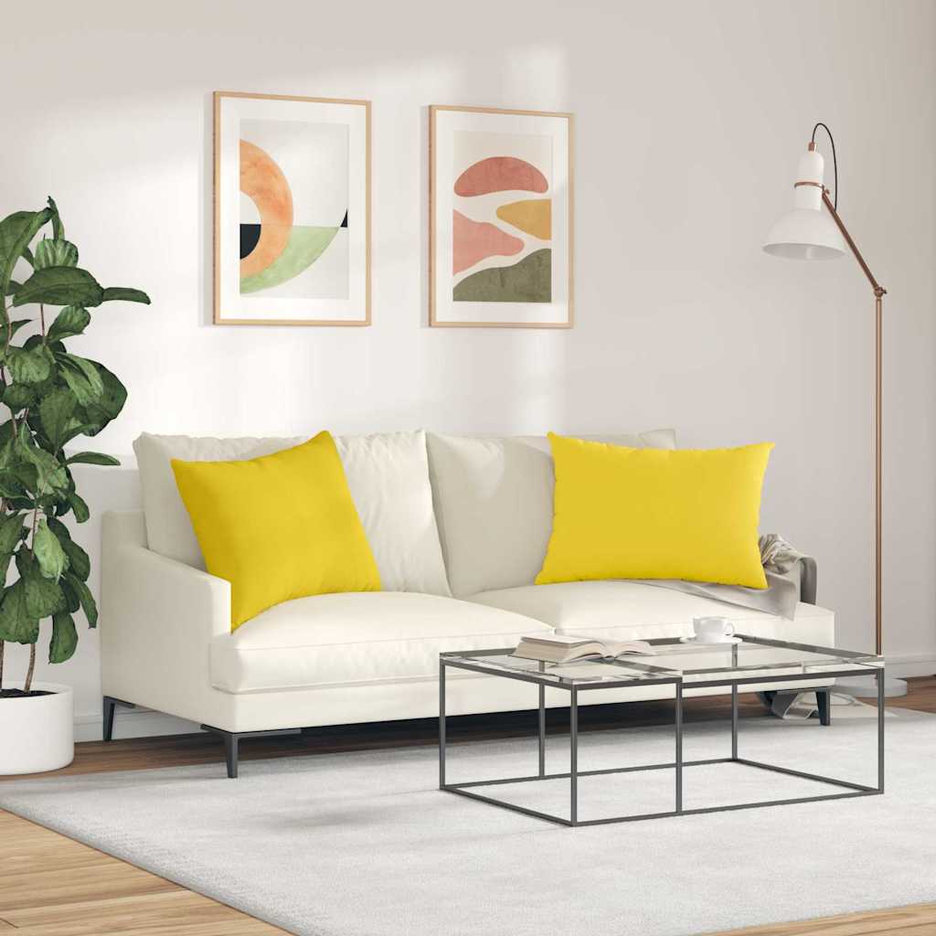 Sofakissen 2 pcs Hellgrau 50 x 30 cm Stoff