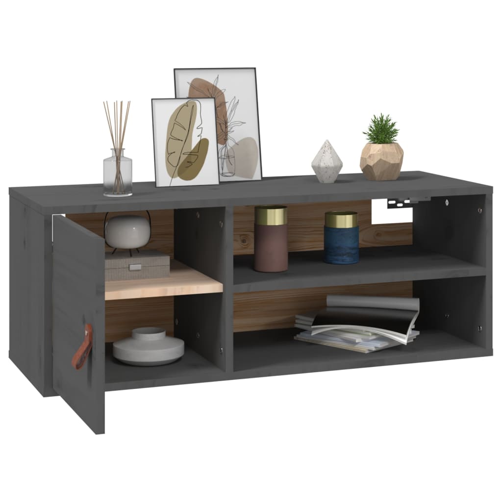 Wandschrank 80x30x30 cm Massivholz Kiefer