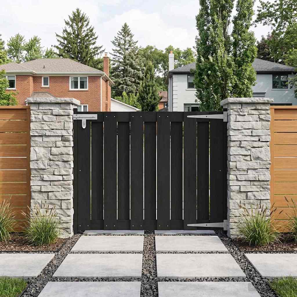 Gartentor WPC 100x112 cm Grau