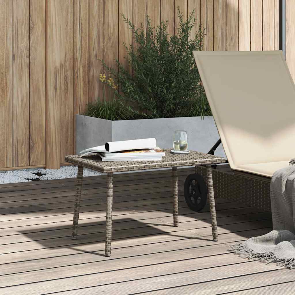 Garten-Couchtisch Rechteckig Schwarz 40x40x37 cm Poly Rattan