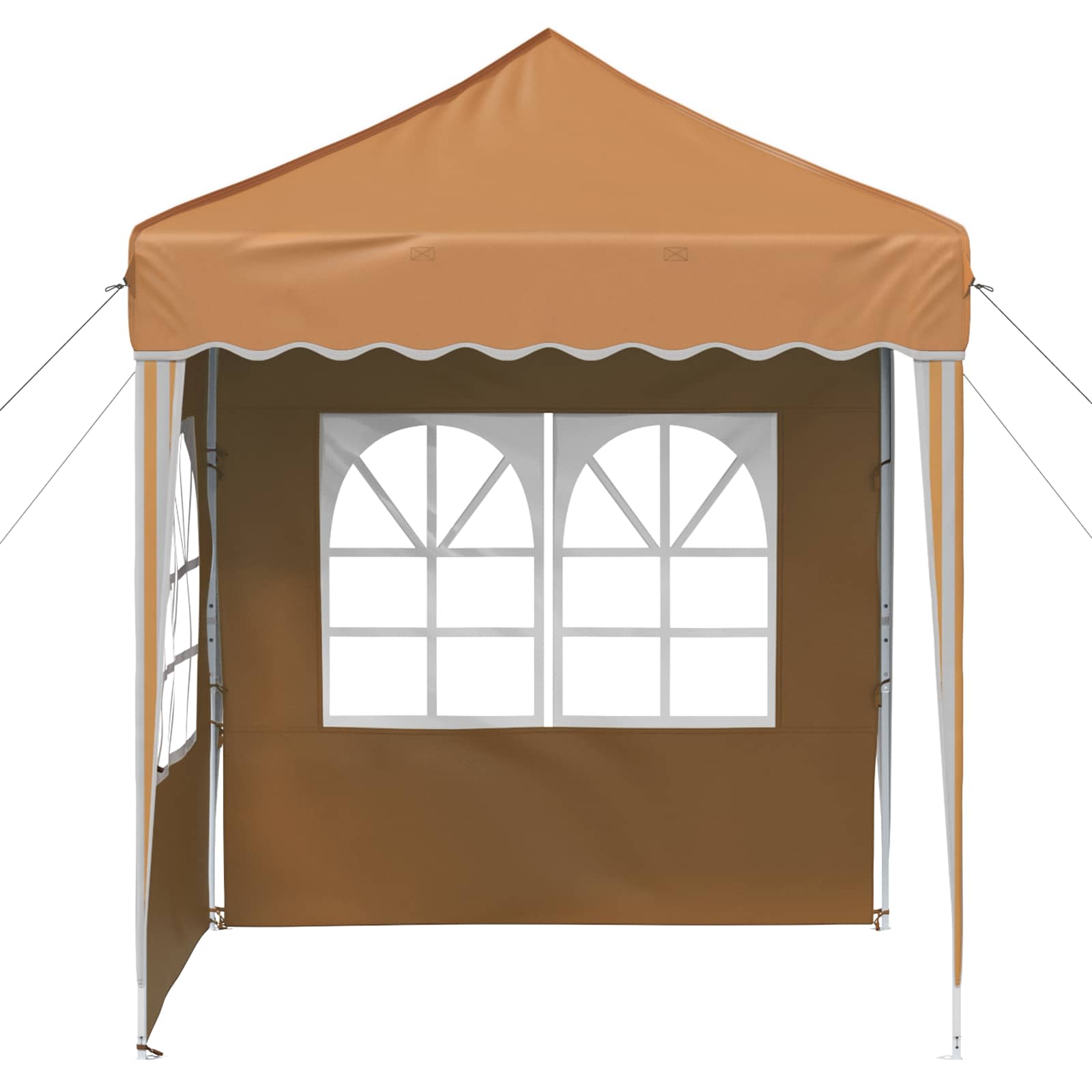 Pop-up Partyzelt 195 x 195 x 245 cm Creme Oxford-Stoff