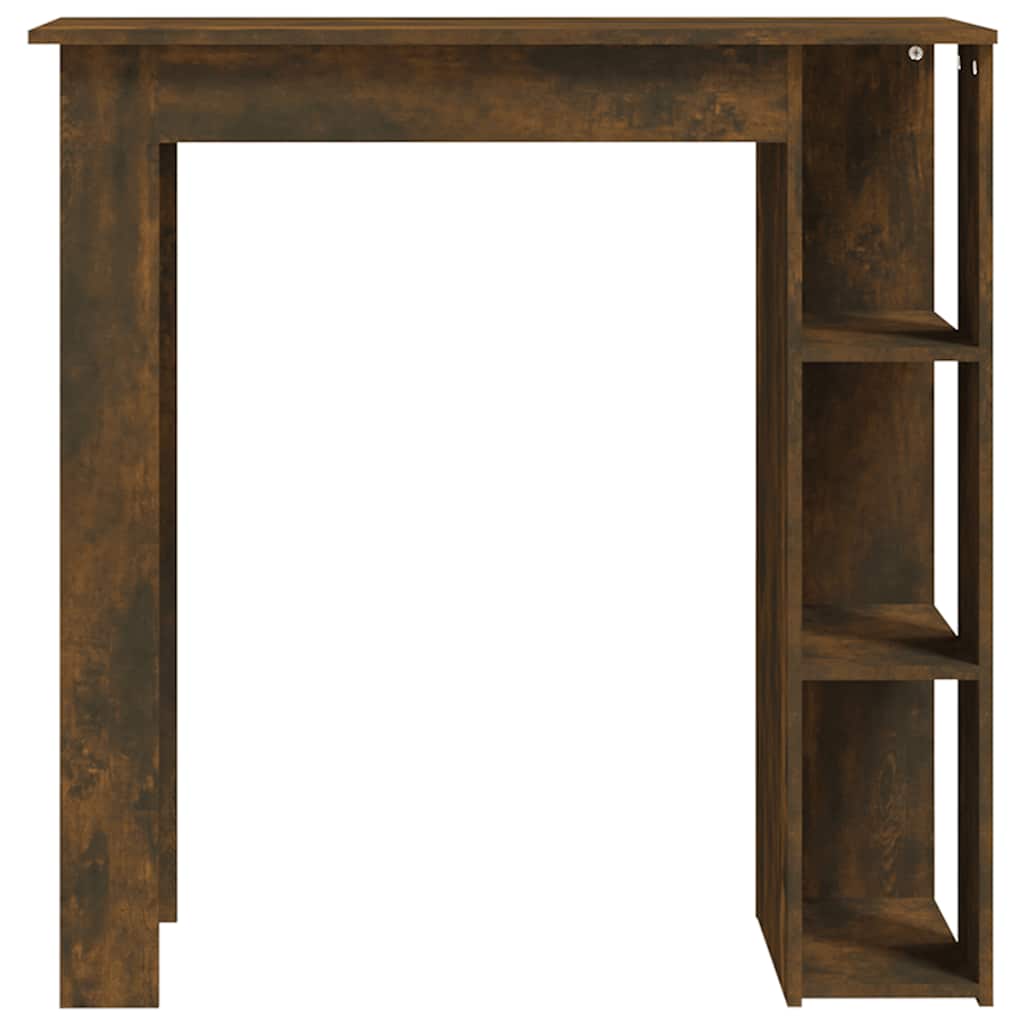 Bartisch mit Regal Weiß 102x50x103,5 cm Holzwerkstoff