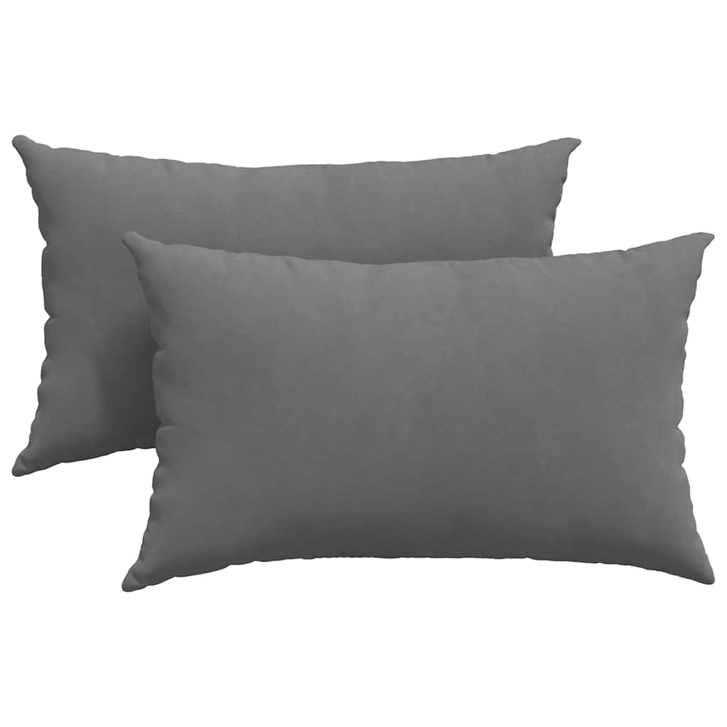 Sofakissen 2 Stück Taupe 50 x 30 cm Stoff