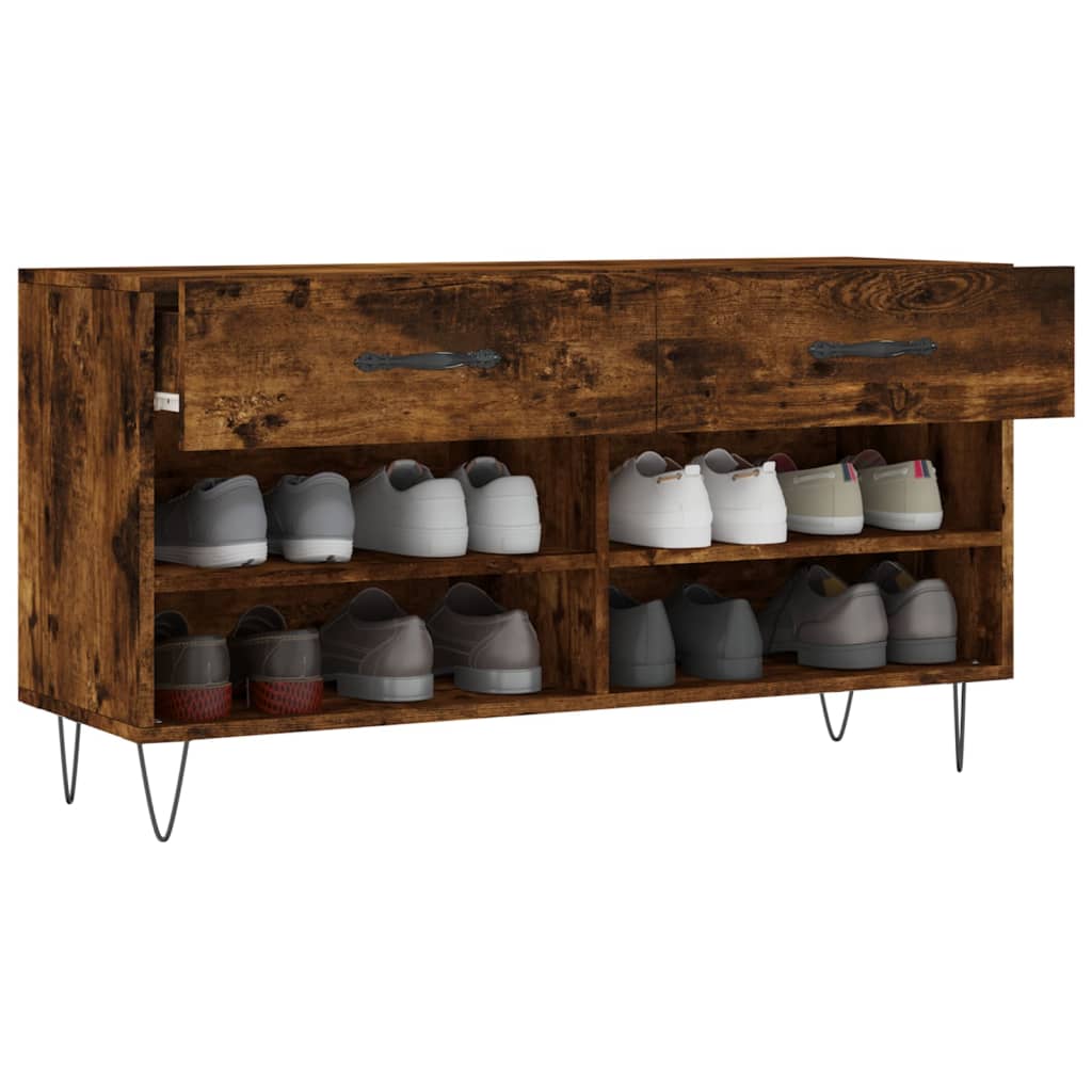 Schuhbank Weiß 102x35x55 cm Holzwerkstoff