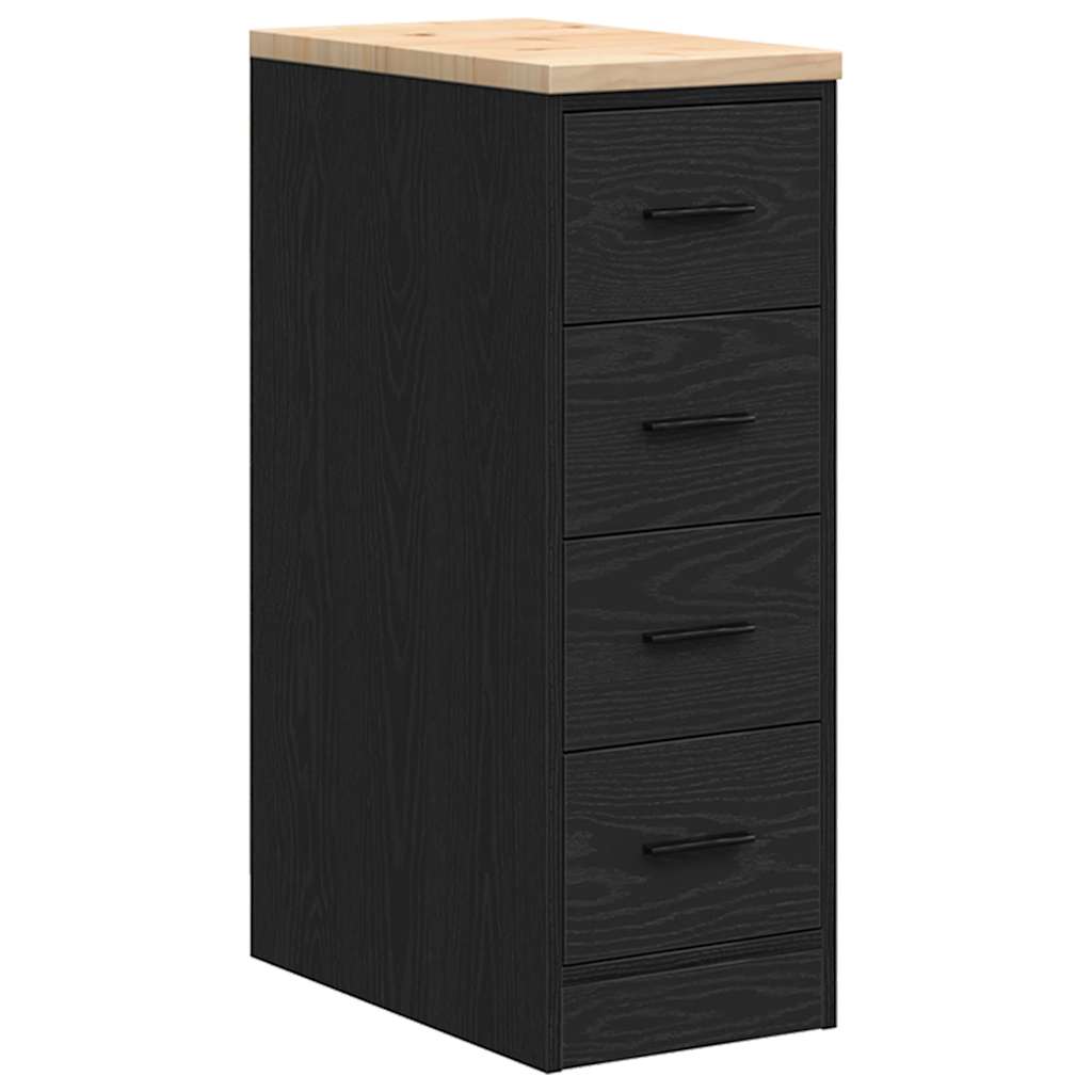 Garagenschränke 2 Stk. Schwarz Holzwerkstoff