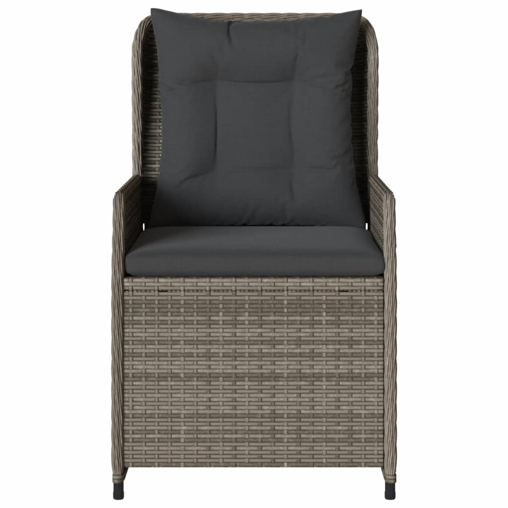 Gartensessel 2 Stk. Verstellbar Schwarz Poly Rattan